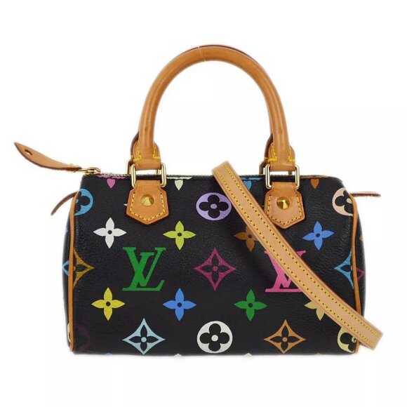 Louis Vuitton Black Multicolor Mini Speedy 2way Handbag - Picture 1 of 8